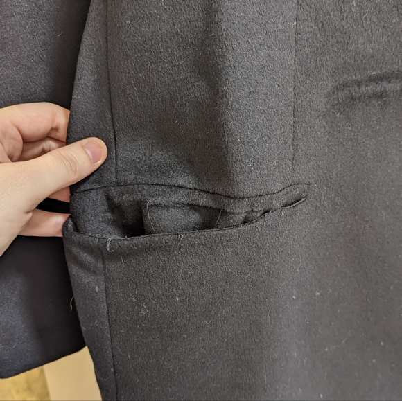 EUC Vintage Mango Premium Black Relaxed Fit Blazer - Sz L - Picture 3 of 9